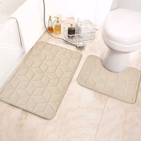 Juegos 3 Piezas/Alfombra Baño/Antideslizante/Agua